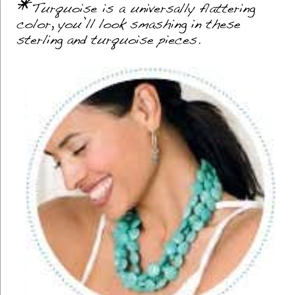:: S&D Sterling+Turquoise Sea Necklace - Picture 7 of 15
